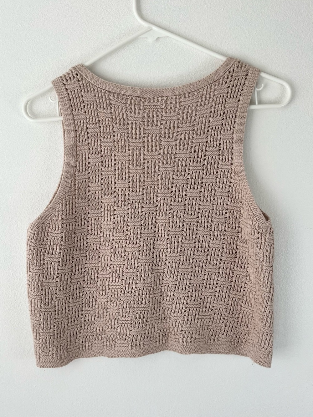Y2K 2000s Boho Crochet Tie Front Tank Top Festival Outfit Going Out Top size M - Picture 2 of 6